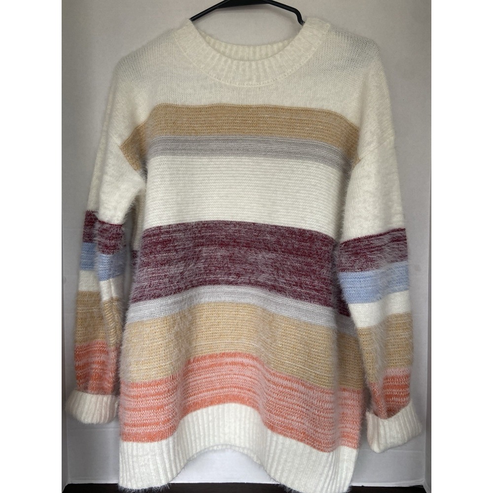 Staccato Multicolor Small Soft Fuzzy Stripe Sweater